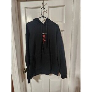 Forever 21 Men’s Embroidered Youth Rose Graphic Hoodie